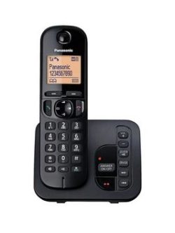 Panasonic Kx-Tgc220Eb Cordless Telephone With Answering Machine And Nuisance Call Block - Single